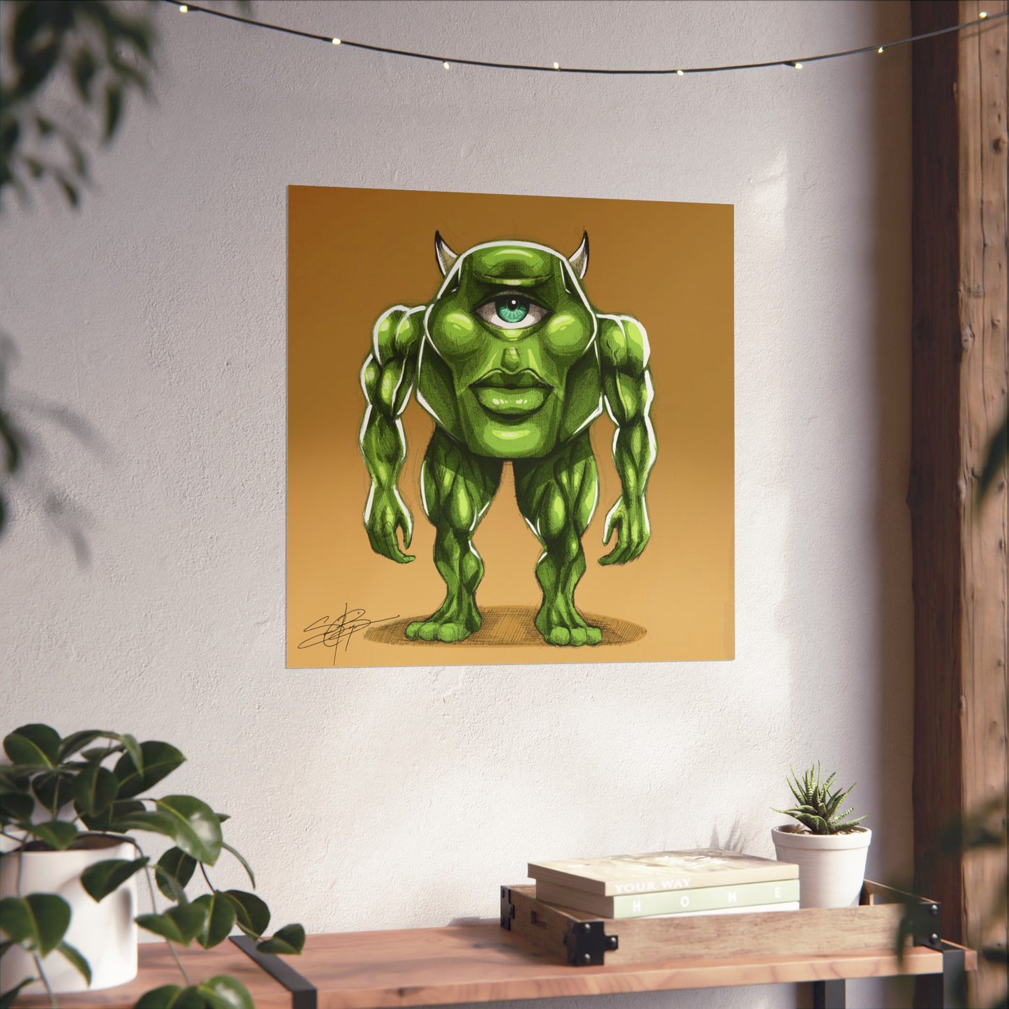 Buff Mike Wazowski Poster