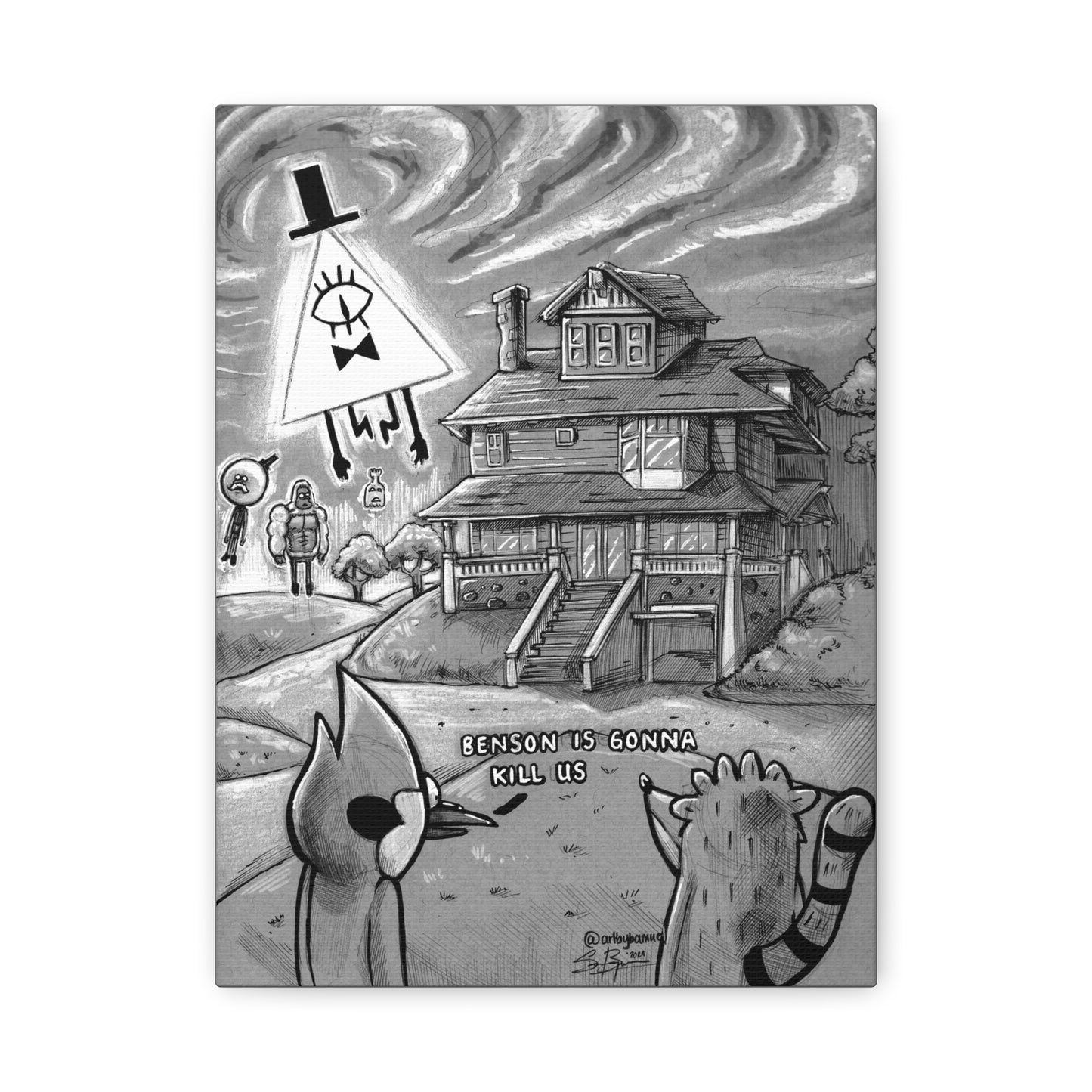 Canvas Print - Gravity Falls x Regular Show Crossover