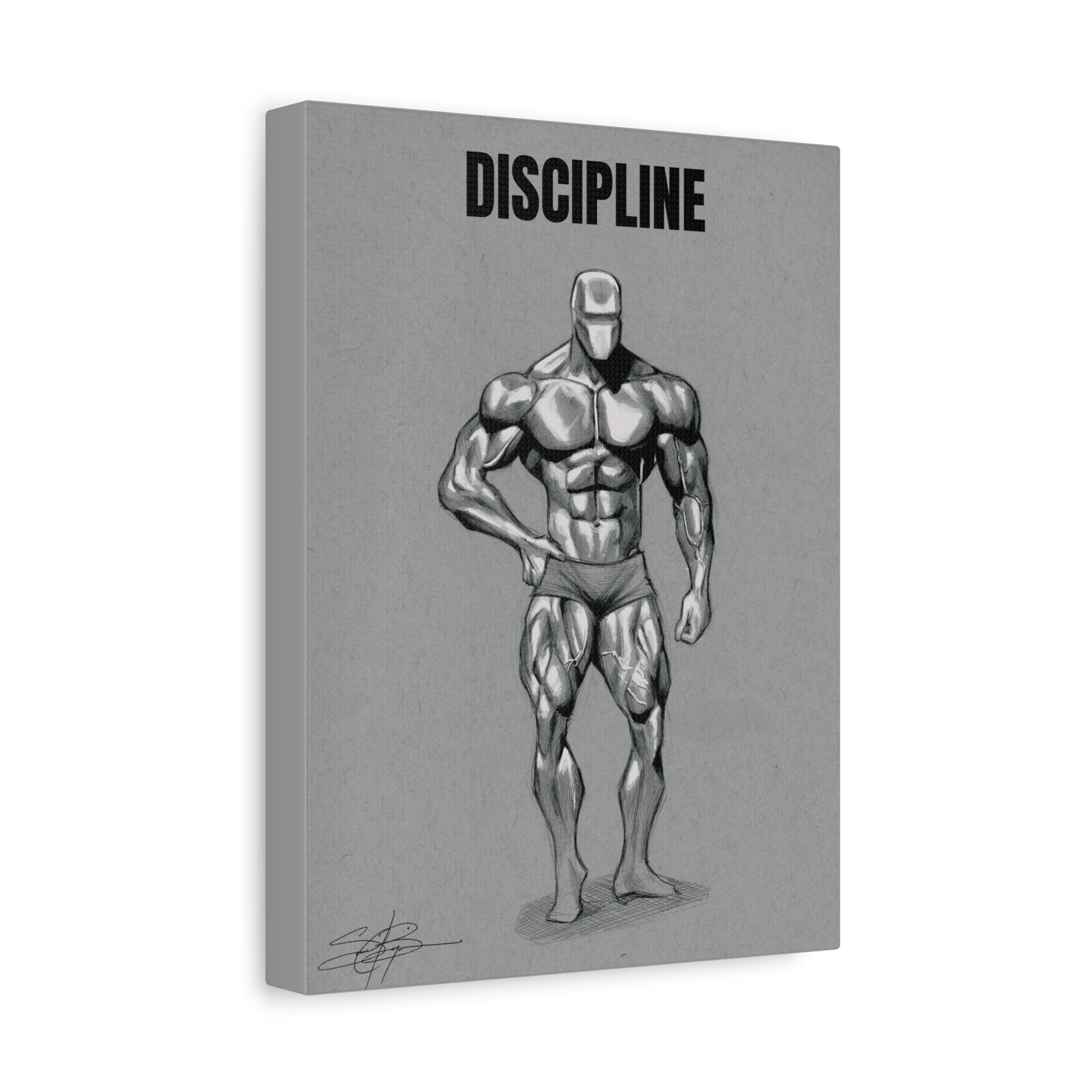 Canvas Print- "Discipline" Motivating Gym Print