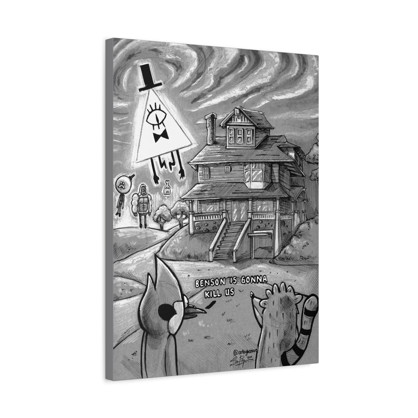 Canvas Print - Gravity Falls x Regular Show Crossover