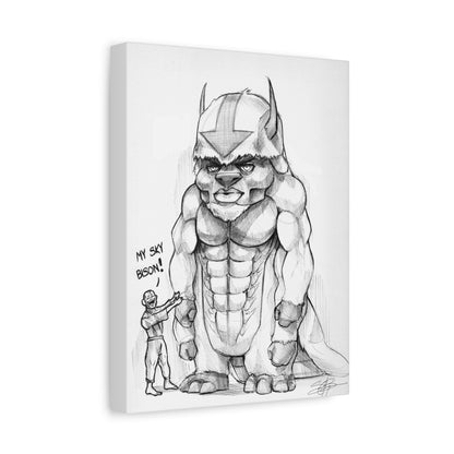 Canvas Print - Jacked Appa Mewing Meme Art