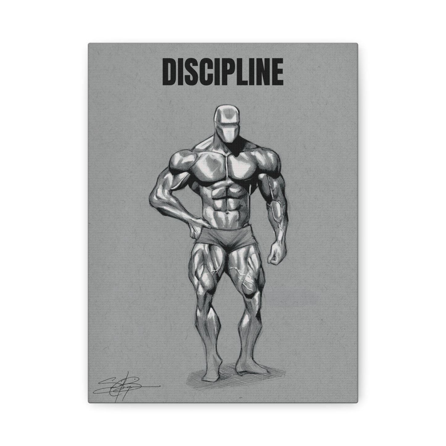 Canvas Print- "Discipline" Motivating Gym Print