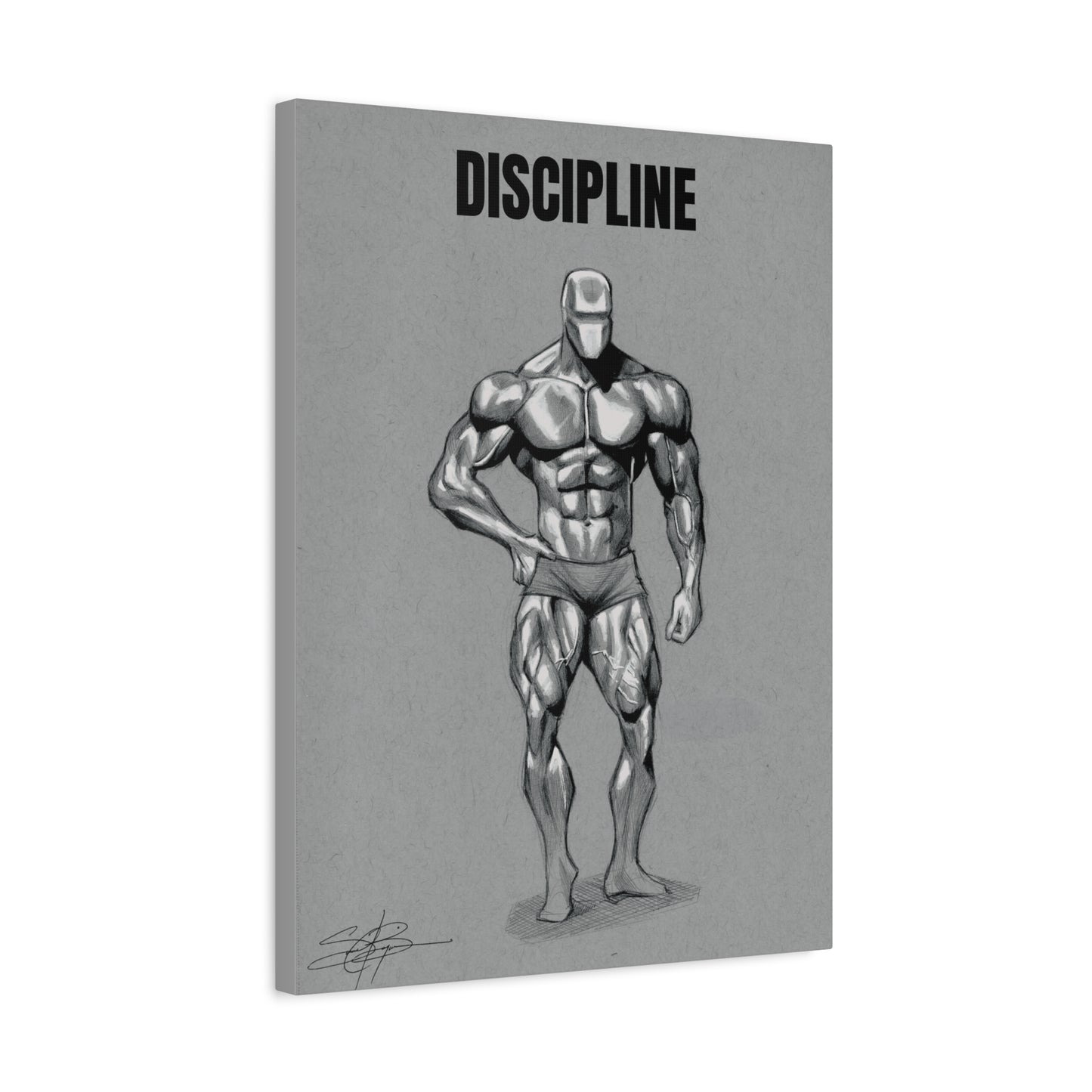 Canvas Print- "Discipline" Motivating Gym Print